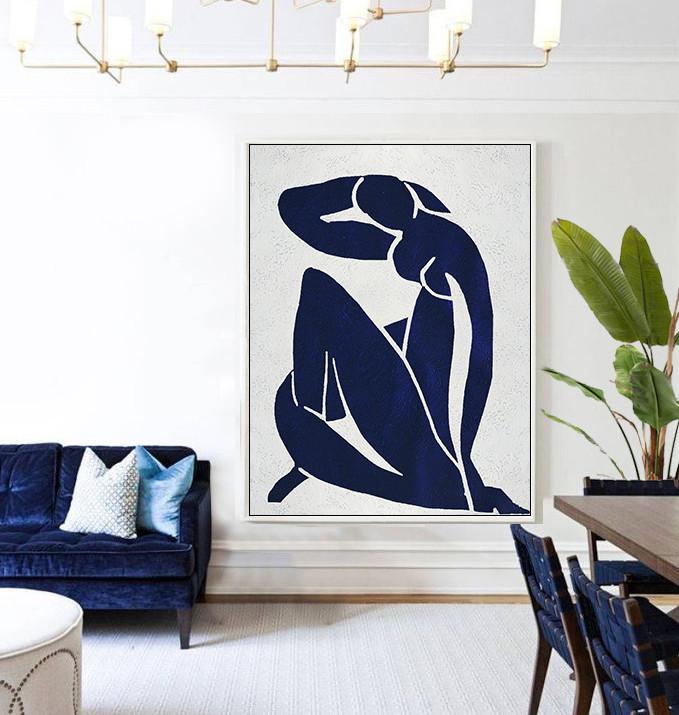 Navy Blue Nude Art #NV272B